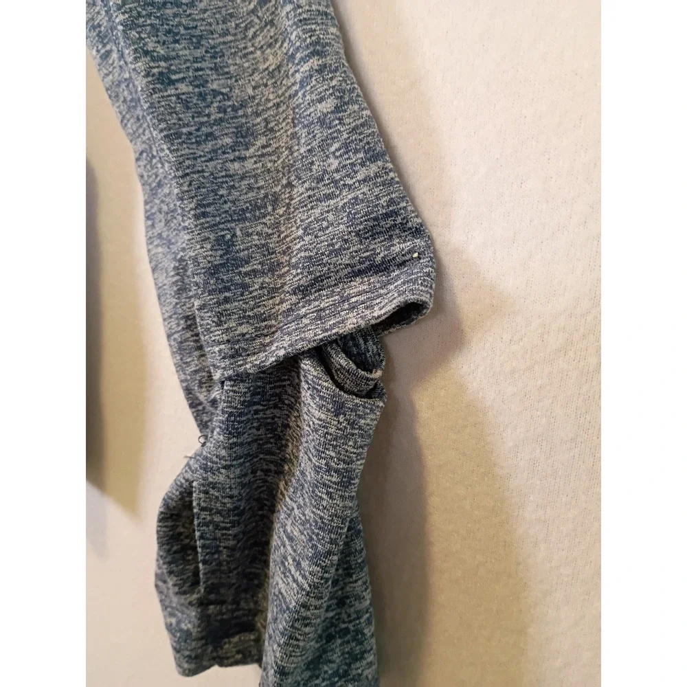 Athletic Nike Mens Large Blue Heather Dri-FIT Quarter Zip Thumbhole Pullover